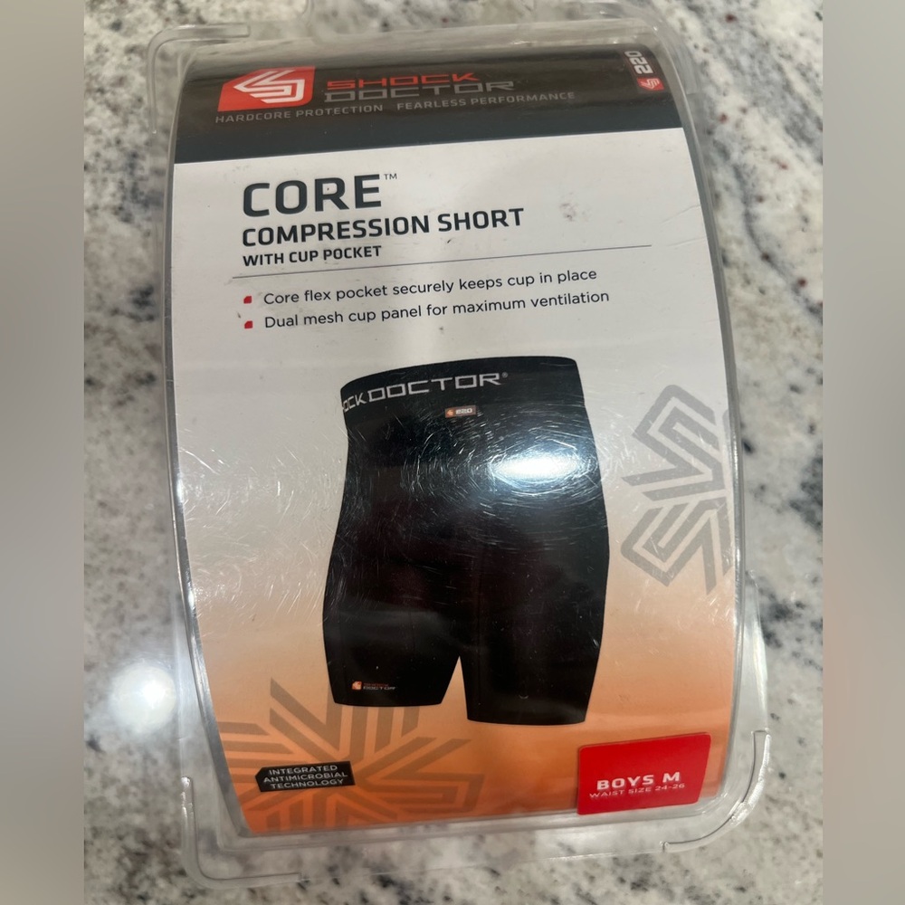 - Shock doctor compression shorts